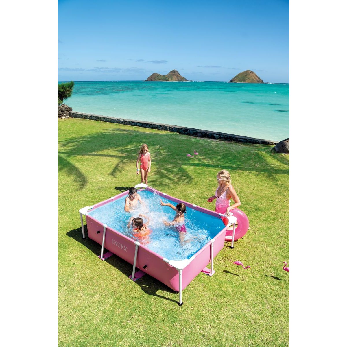 Intex 28266NP Bazén Pink Rectangular Frame 220x150x60 cm