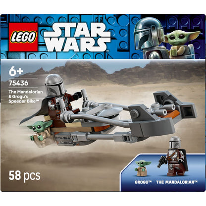 LEGO® 75436 Mandalorian a Grogu a spídrová motorka