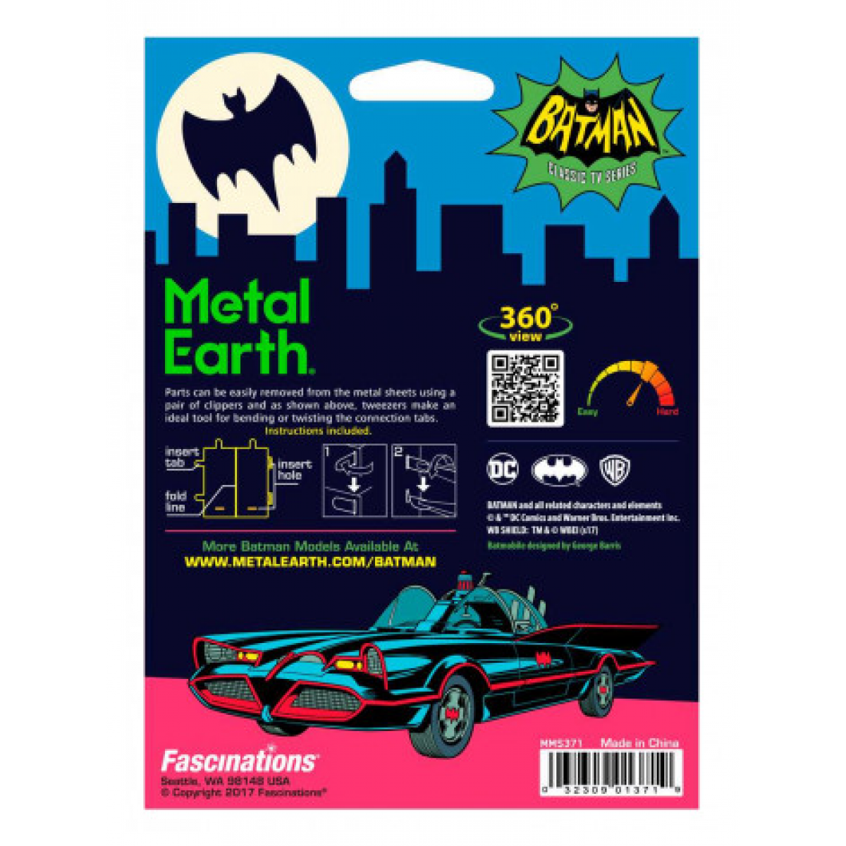 Metal Earth 3D Puzzle Batman Clasic Batmobile 24 dílků