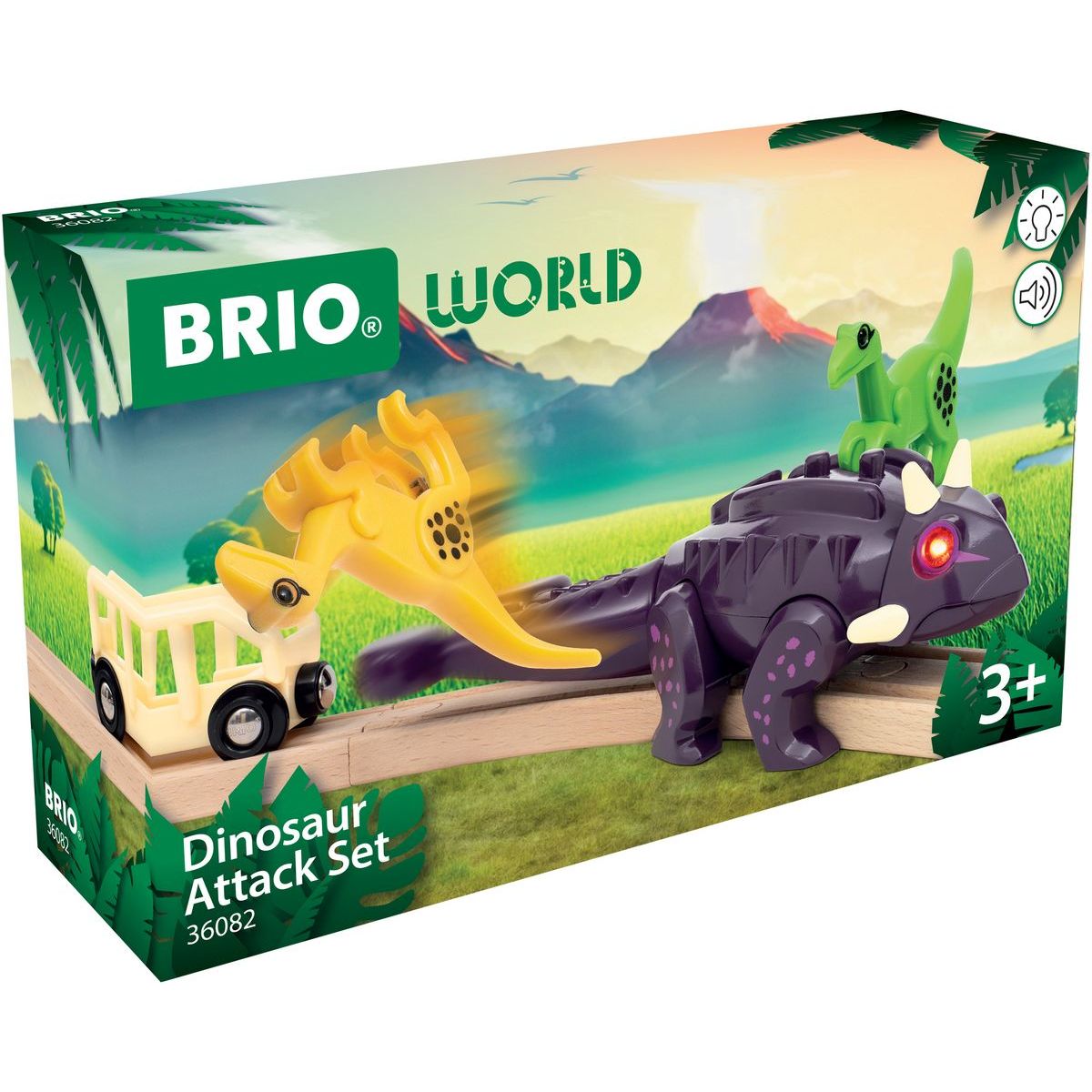 Vlaková sada dinosauří útok