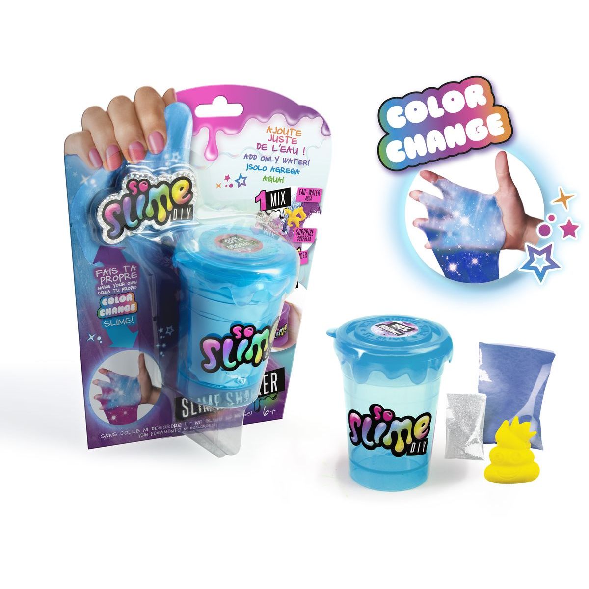So Slime Shaker mění barvu modrý