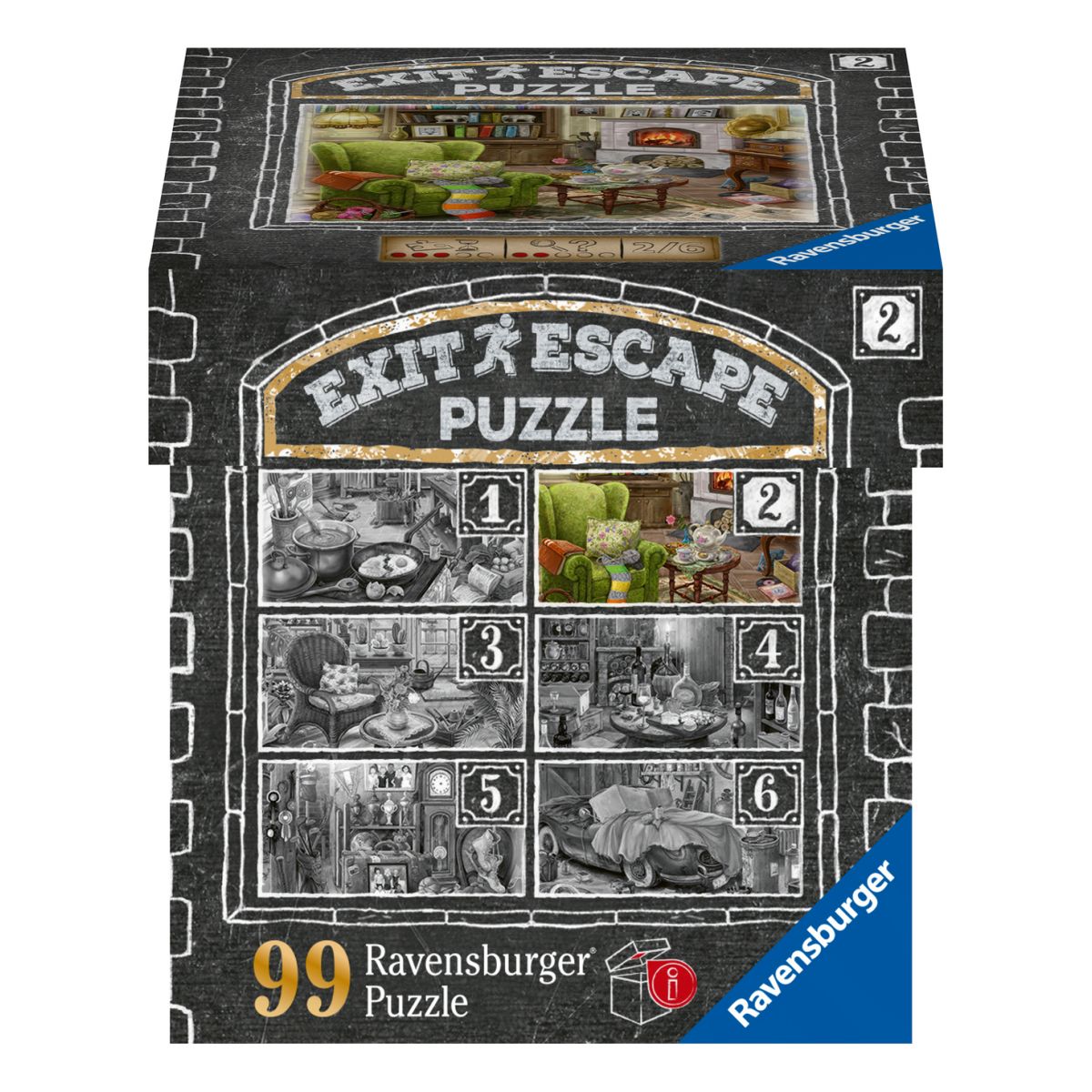 Ravensburger Puzzle Exit Obývací pokoj 99 dílků