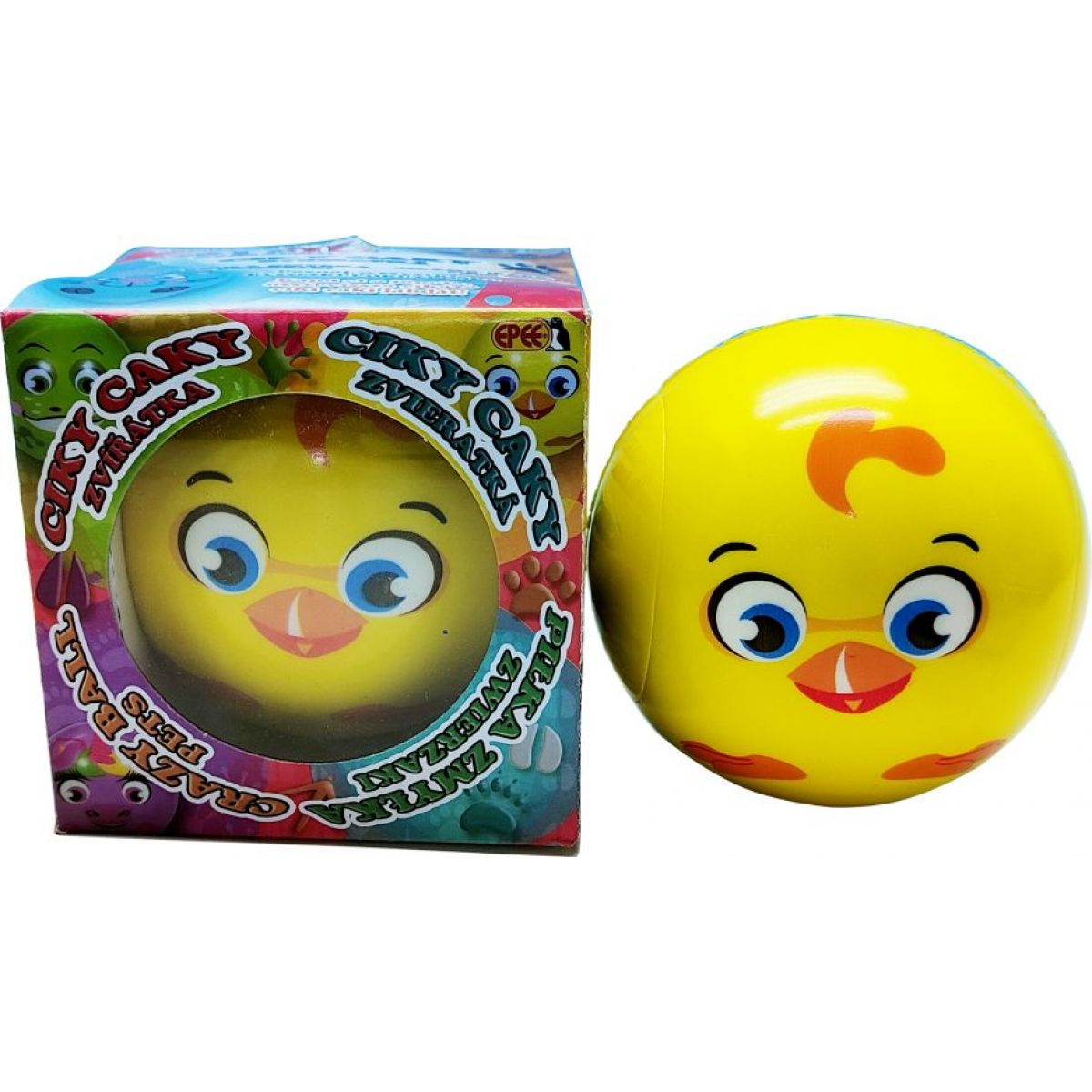 Epee Ciky Caky bláznivý míč žlutý 9 cm