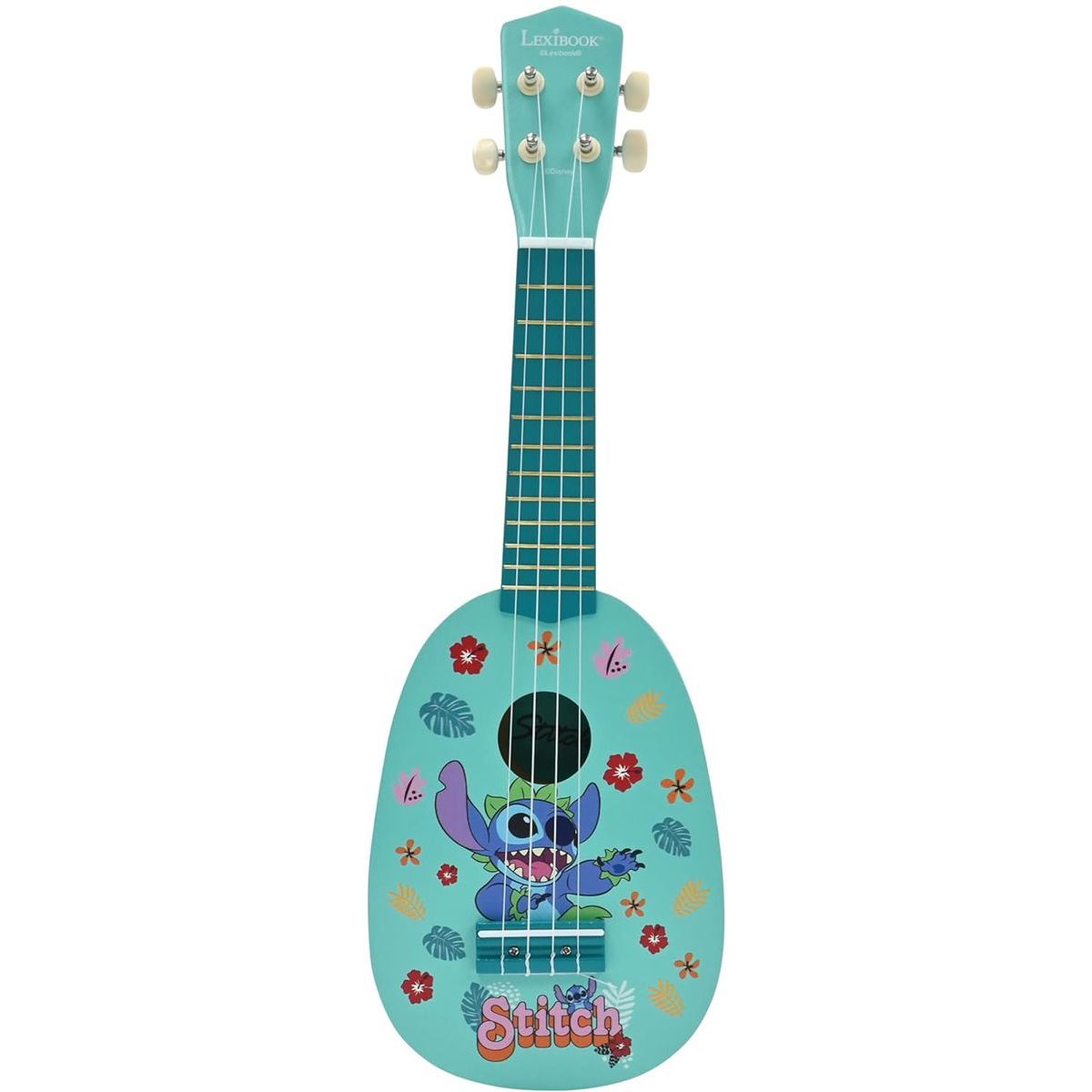 Lexibook Dřevěné ukulele s nylonovými strunami 53 cm Disney Stitch