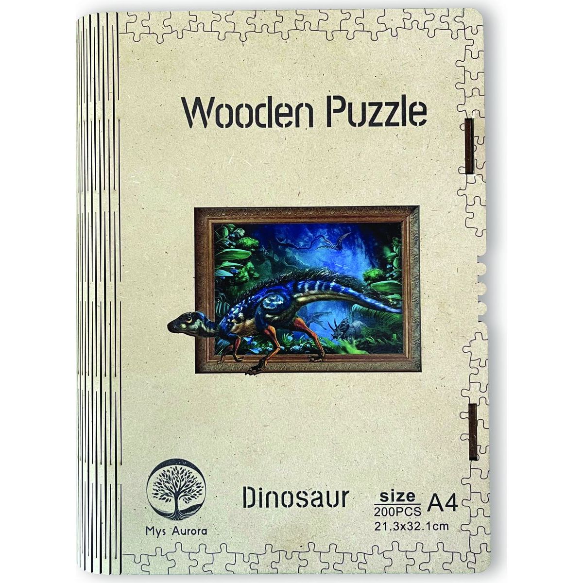 Epee Wooden puzzle Dinosaur A4