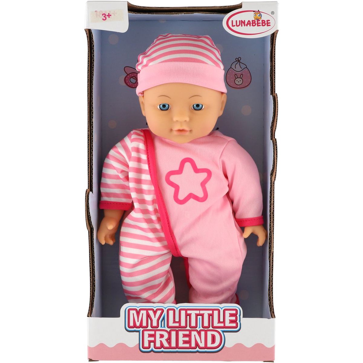 Panenka miminko 30 cm s měkkým tělem - růžová
