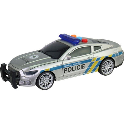 Policejní auto na setrvačník světlo zvuk (čeština) na baterie
