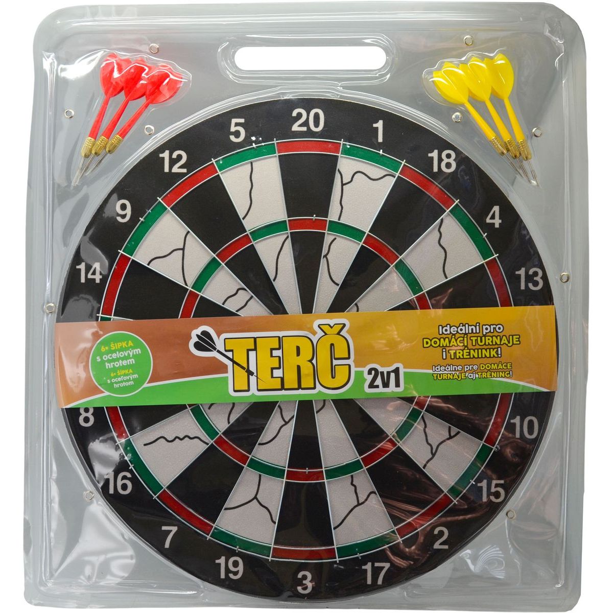 Terč 2v1 na šipky 43 cm