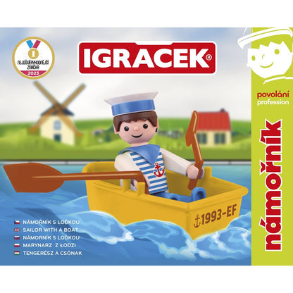 Igráček Námořník - figurka s lodičkou