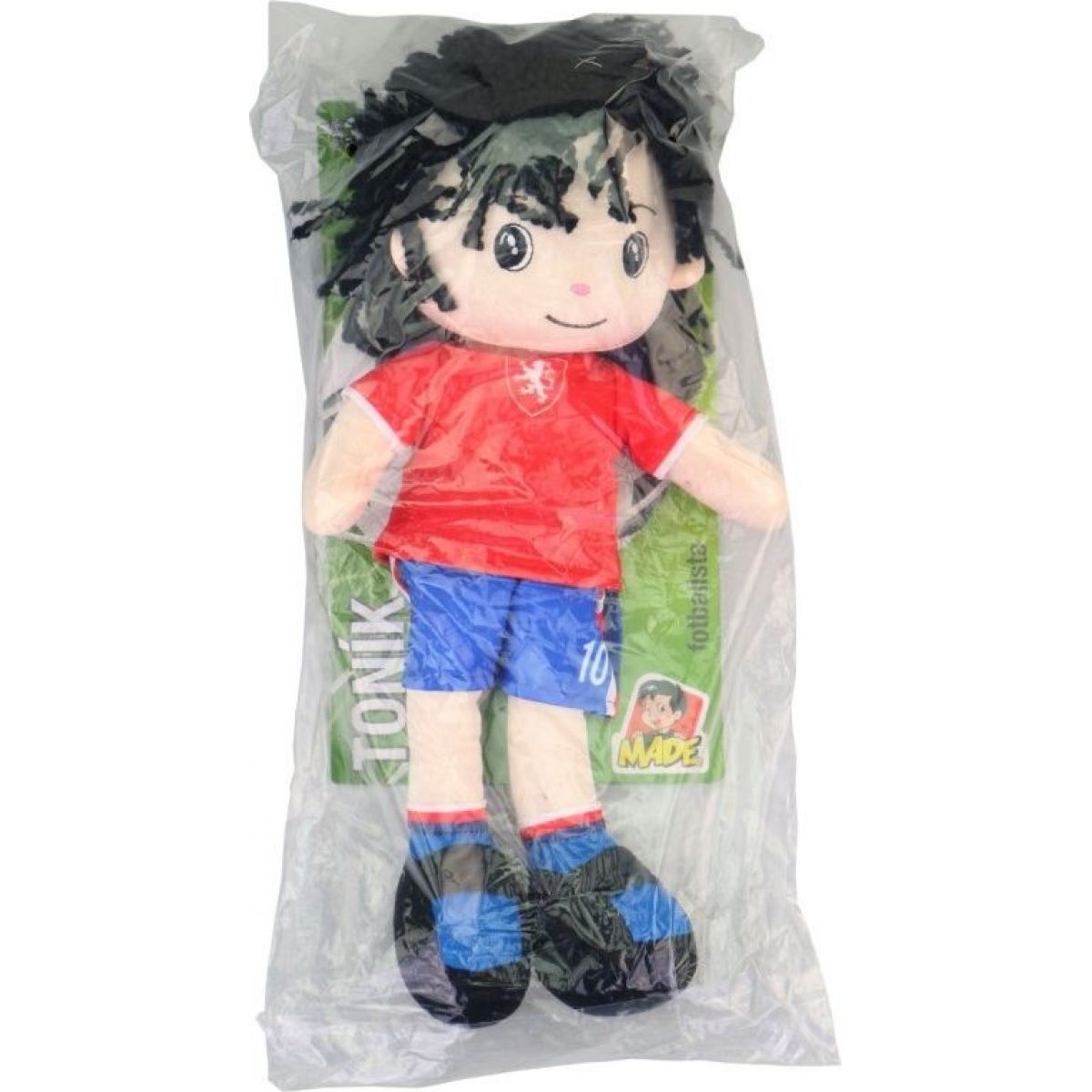 Textilní panenka Toník - fotbalista 40 cm, český hlas