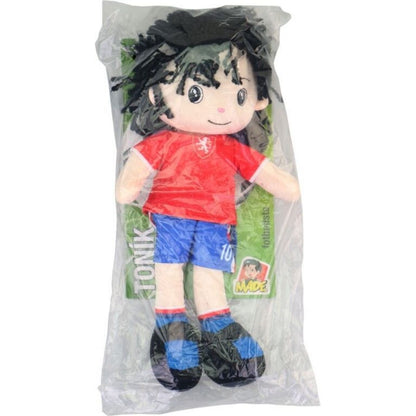 Textilní panenka Toník - fotbalista 40 cm, český hlas