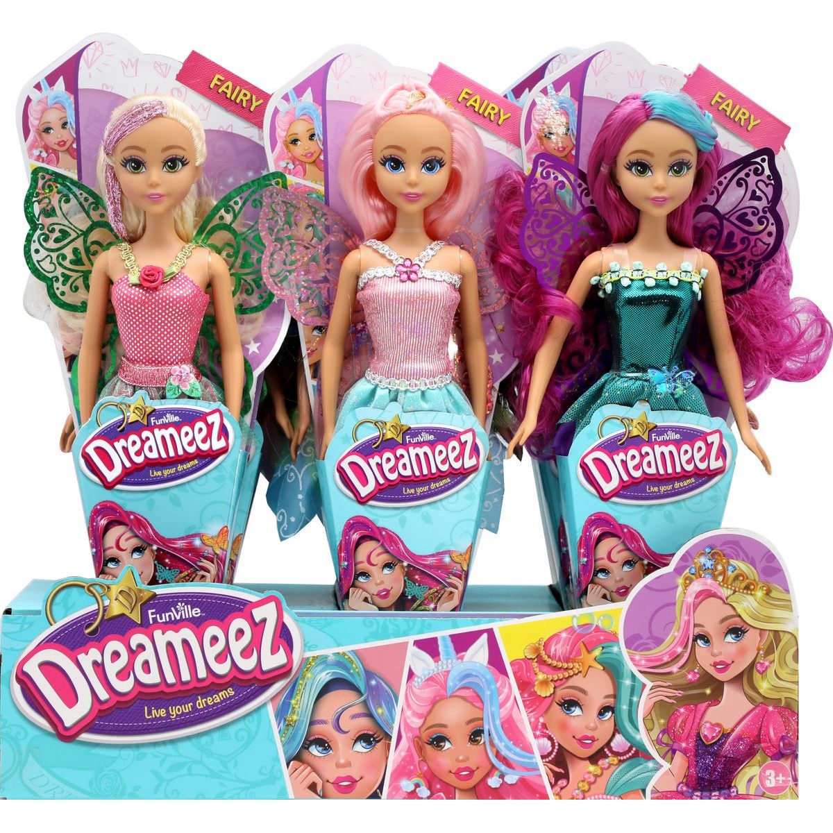 Funville Dreameez víla v kornoutku hnědé vlásky