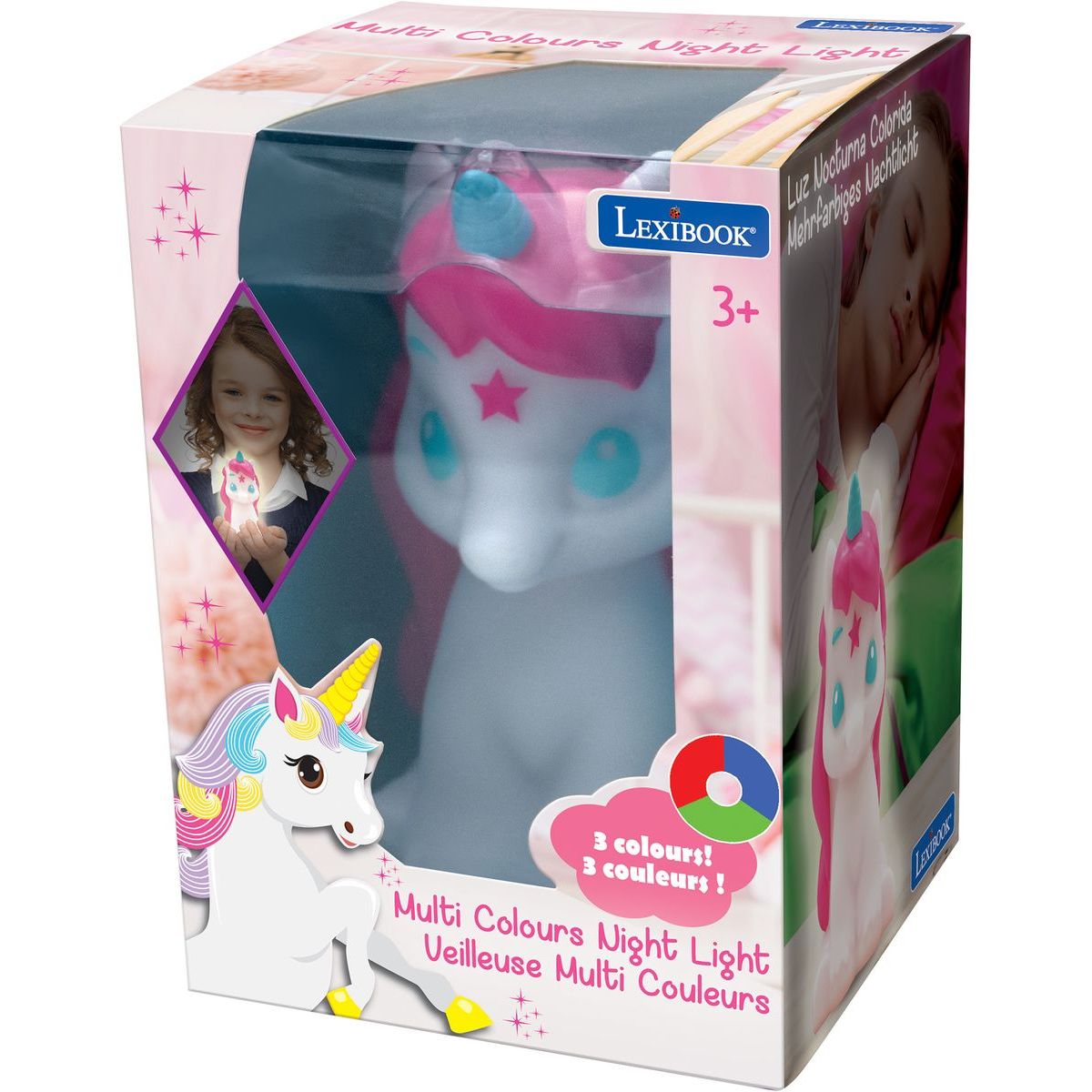 Lexibook Designové noční světlo LED 3D Jednorožec 13 cm