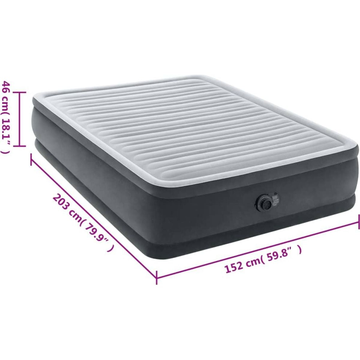 Intex 64414ND Nafukovací matrace Dura - Beam Deluxe 152 x 203 x 46 cm - Poškozený obal