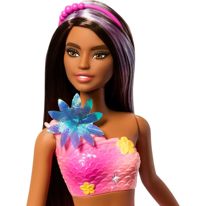 Barbie Kouzelná květinová mořská panna - tmavovláska