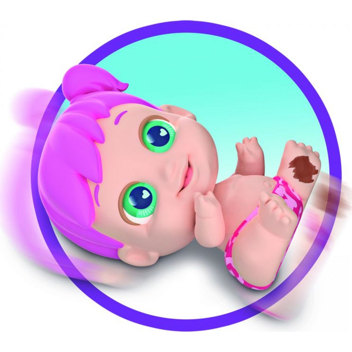 Baby Buppies miminko Kluk modré vlasy jídlo