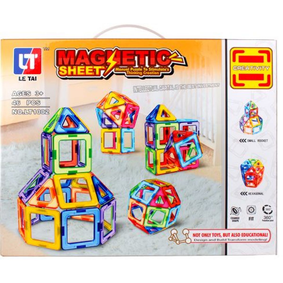 Magnetická stavebnice Magnetic Sheet 46