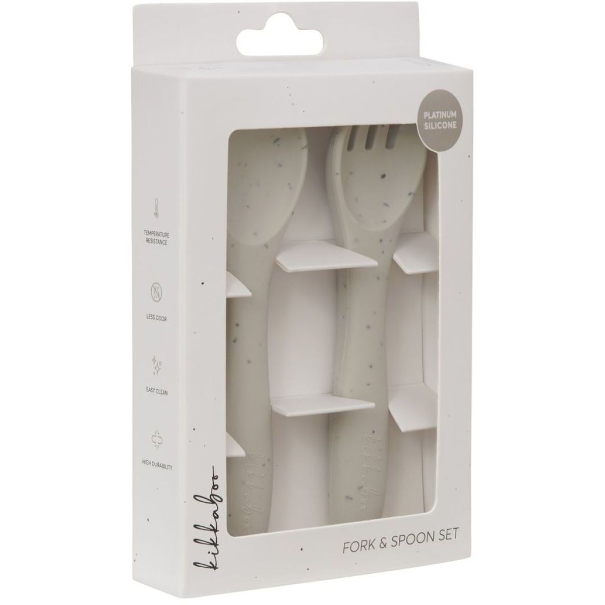 KikkaBoo Příbor 2-dílný Platinum Silicone Sand