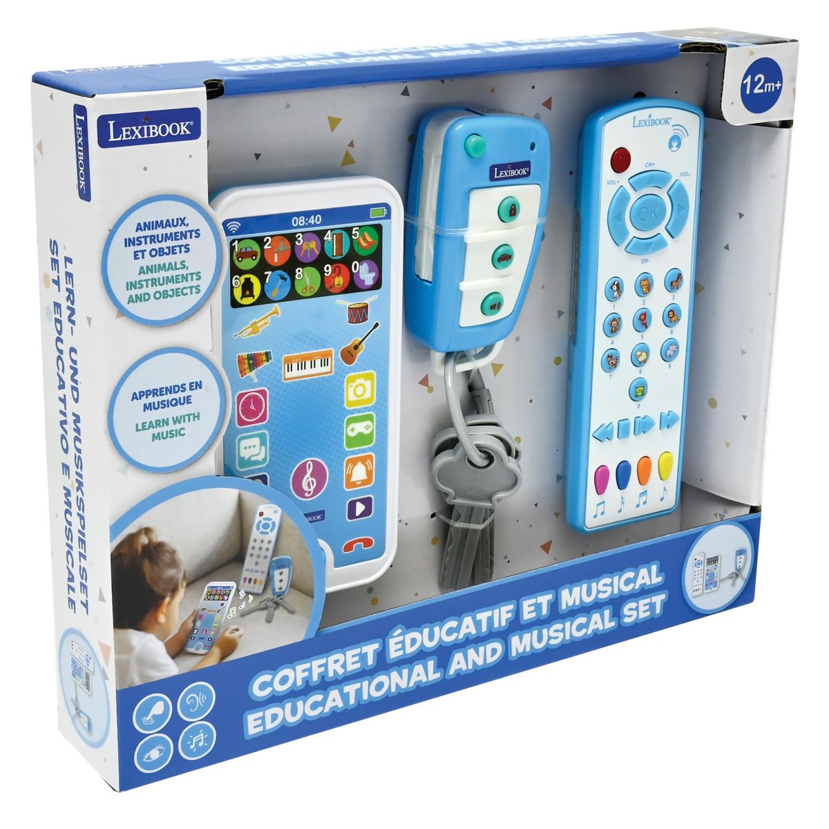 Lexibook Vzdělávací mobilní telefon, dálkové ovládání a klíčenka