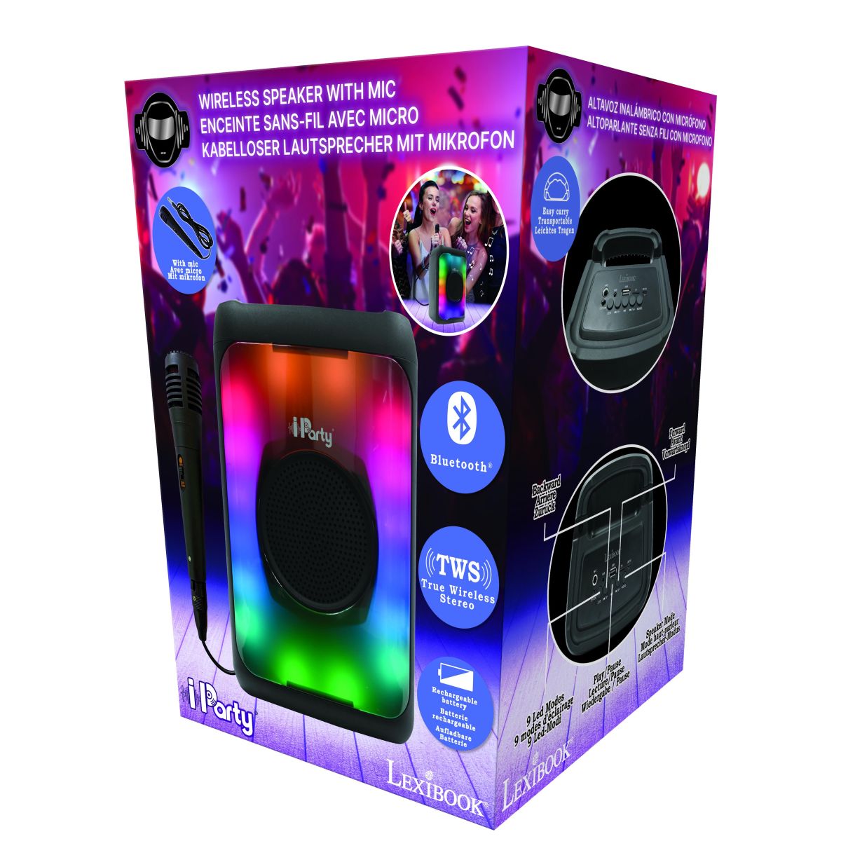 Lexibook Bluetooth karaoke reproduktor s mikrofonem střední