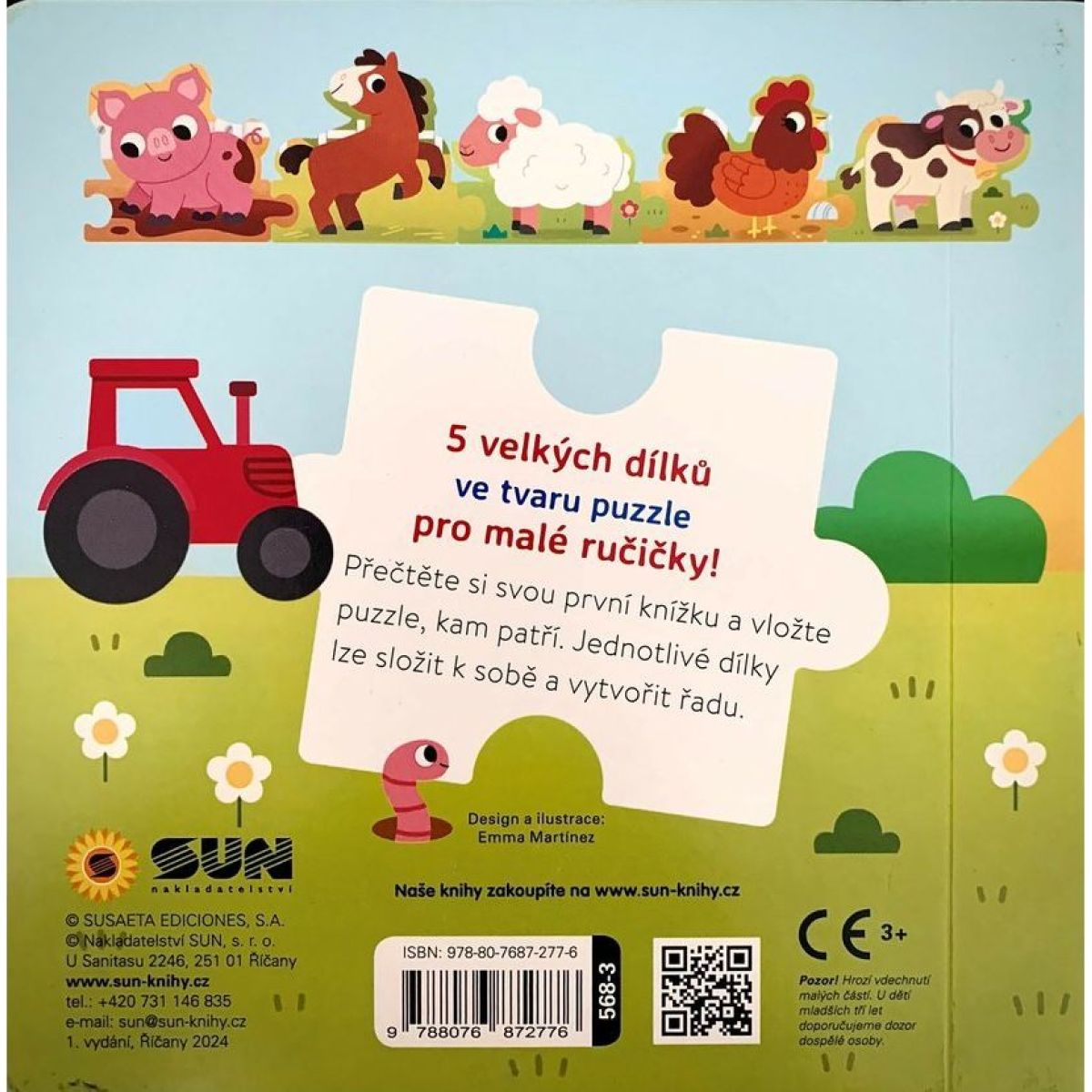 SUN Čti a skládej puzzle: Zvířátka na statku