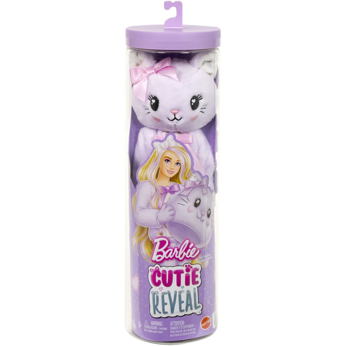 Barbie Cutie Reveal Barbie a starostliví medvídci Sladké mašle - fialové kotě