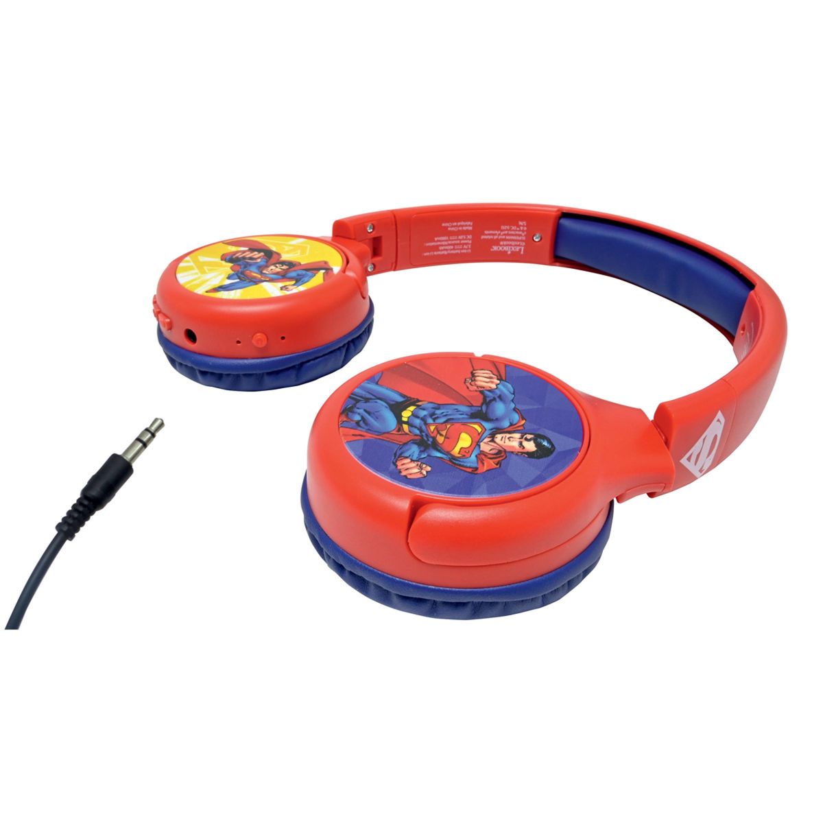 Lexibook 2v1 bluetooth skládací sluchátka Superman s limitem hlasitosti