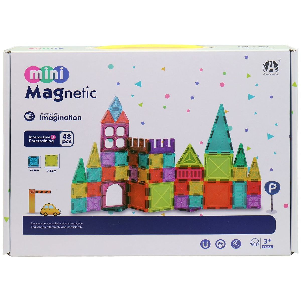 Magnetická stavebnice, 48 dílů