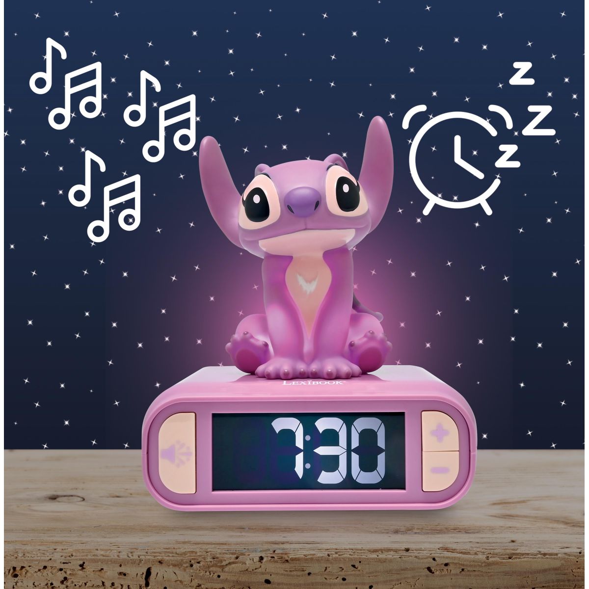 Lexibook Budík Stitch Angel se svítící figurkou