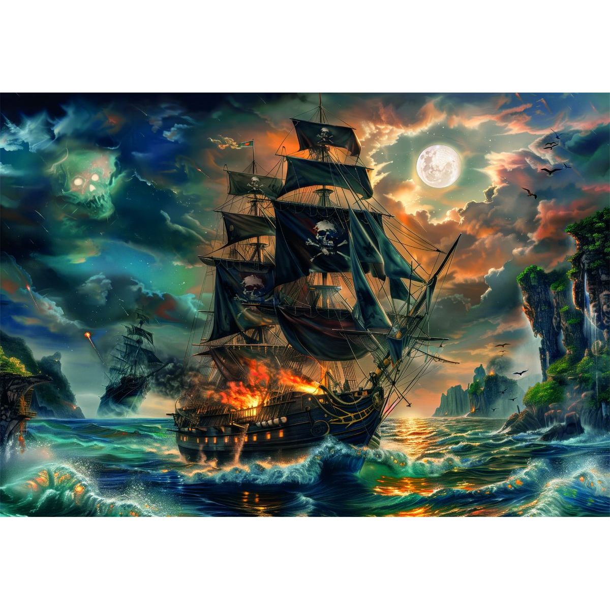 Clementoni puzzle 300 Piráti Strašidelných moří
