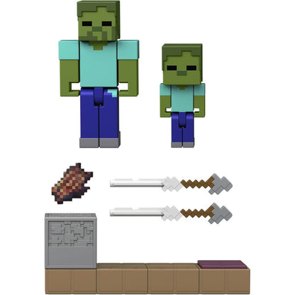 Mattel Minecraft Akční figurka s herními doplňky 8 cm