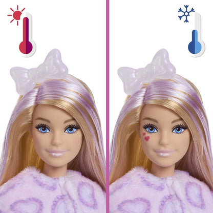 Barbie Cutie Reveal Barbie a starostliví medvídci Sladké mašle - fialové kotě