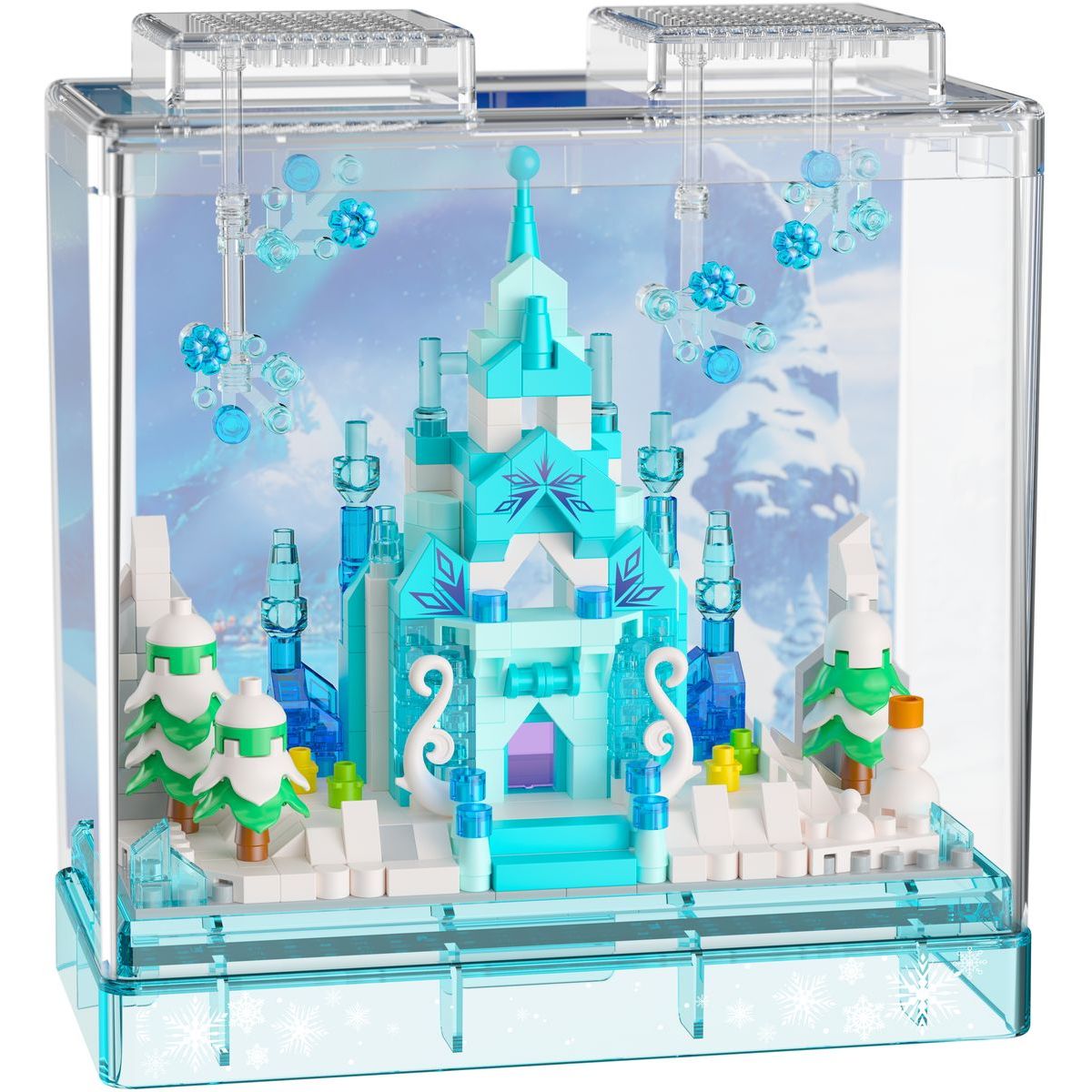 Stavebnice mini KOCO Zimní hrad plast 381ks v krabičce 11x12x5cm