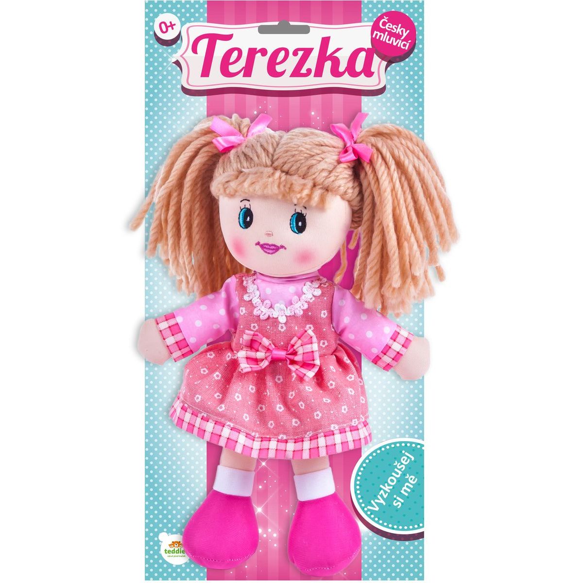 Teddies Mluvící panenka hadrová Terezka 30 cm