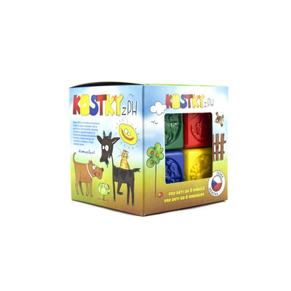 Teddies Plastové obrázkové kostky
