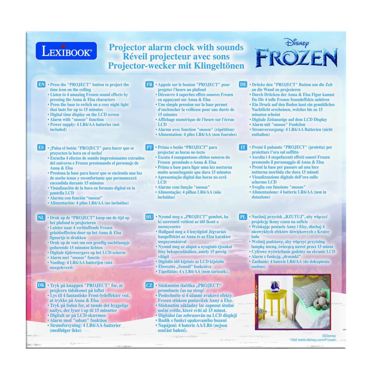 Lexibook 3D budík Frozen s projekcí času