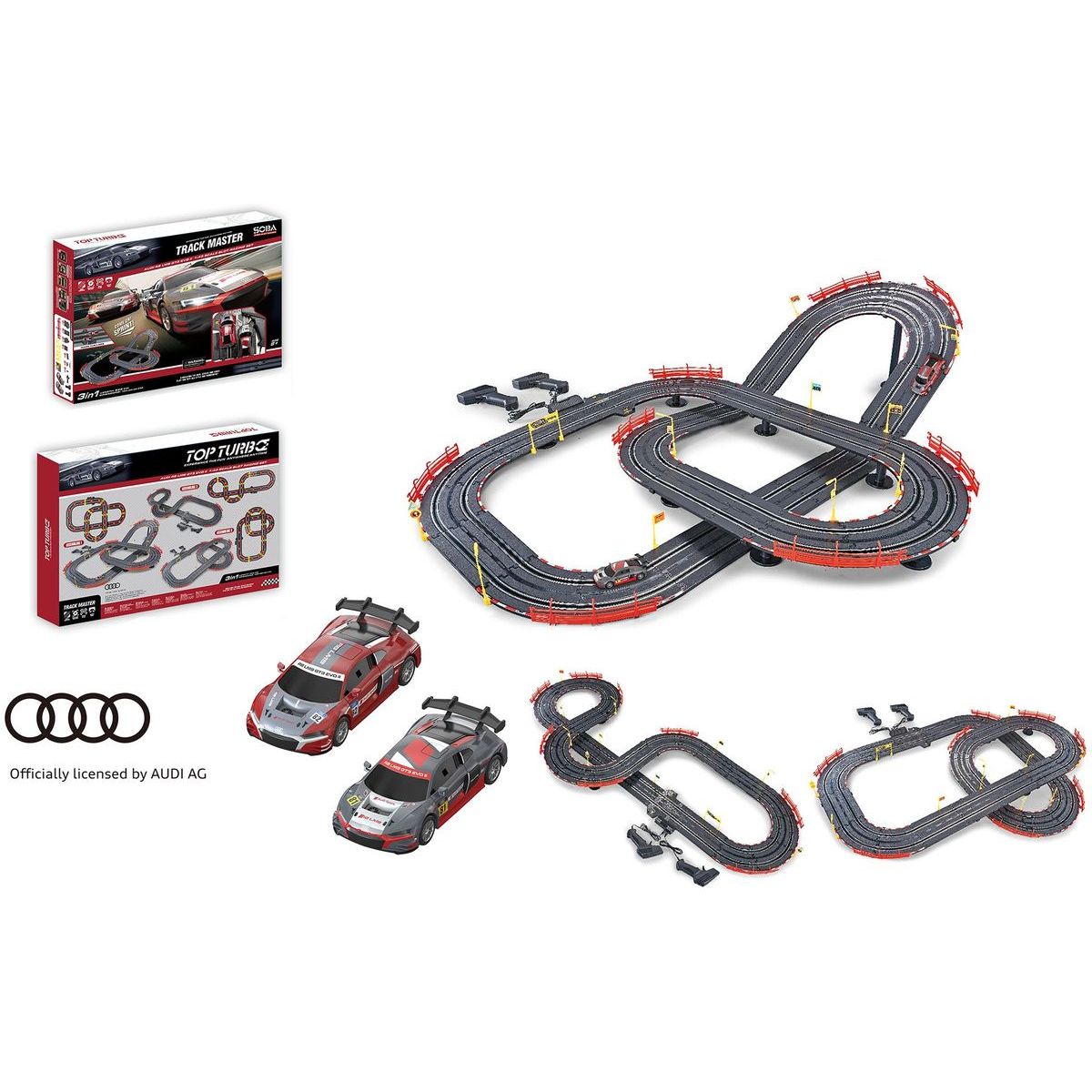 MaDe Autodráha s licencí Audi 525 cm s USB napájecím kabelem