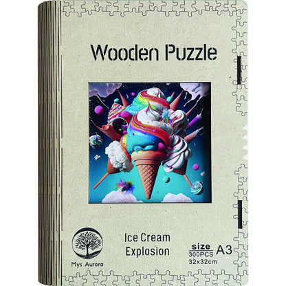 Epee Wooden puzzle Ice Cream Explosion A3