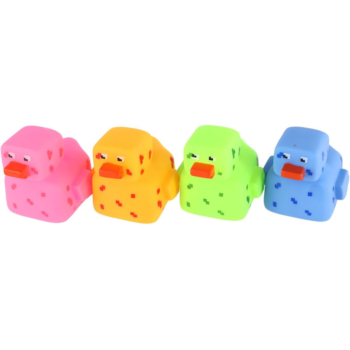 Teddies Kačenka pixel do vany guma 8x10cm 4 barvy 24ks v boxu