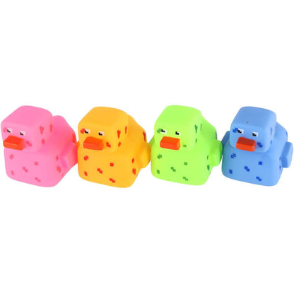 Teddies Kačenka pixel do vany guma 8x10cm 4 barvy 24ks v boxu