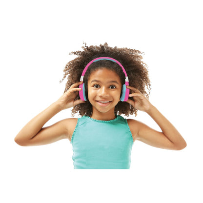 Lexibook 2v1 bluetooth skládací sluchátka Barbie s limitem hlasitosti