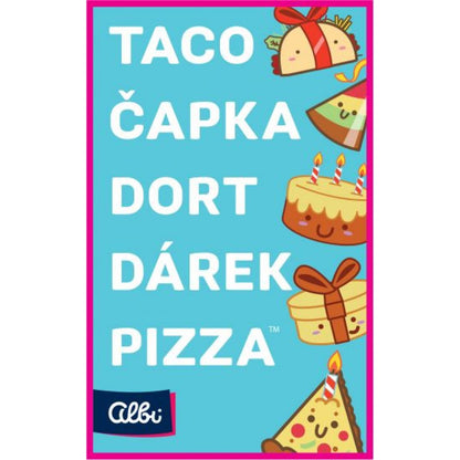 Albi Taco, čapka, dort, dárek, pizza