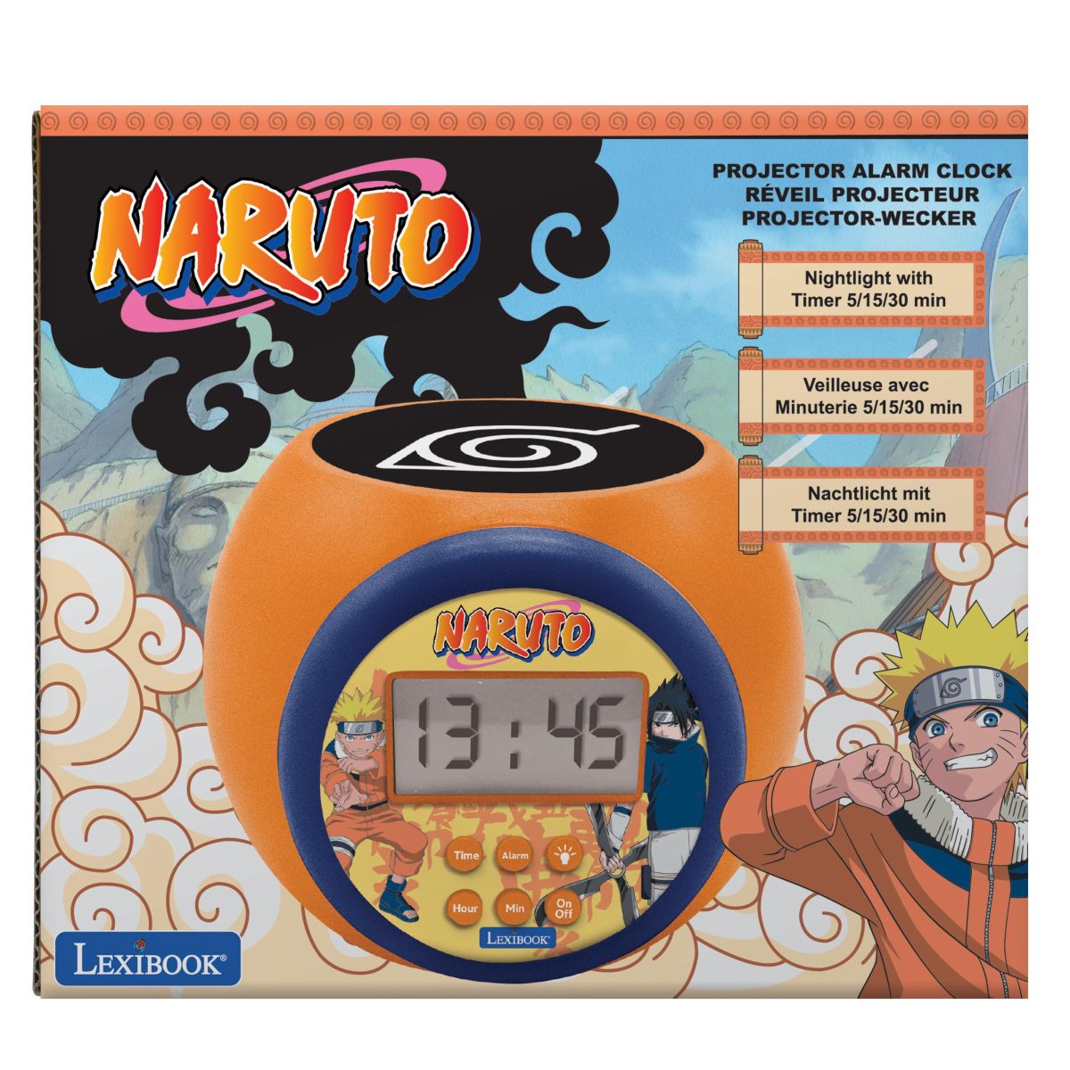 Lexibook Budík Naruto se stropním projektorem