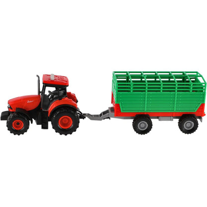 Teddies Traktor Zetor s vlekem 36cm na setrvačník se zvuky a světly