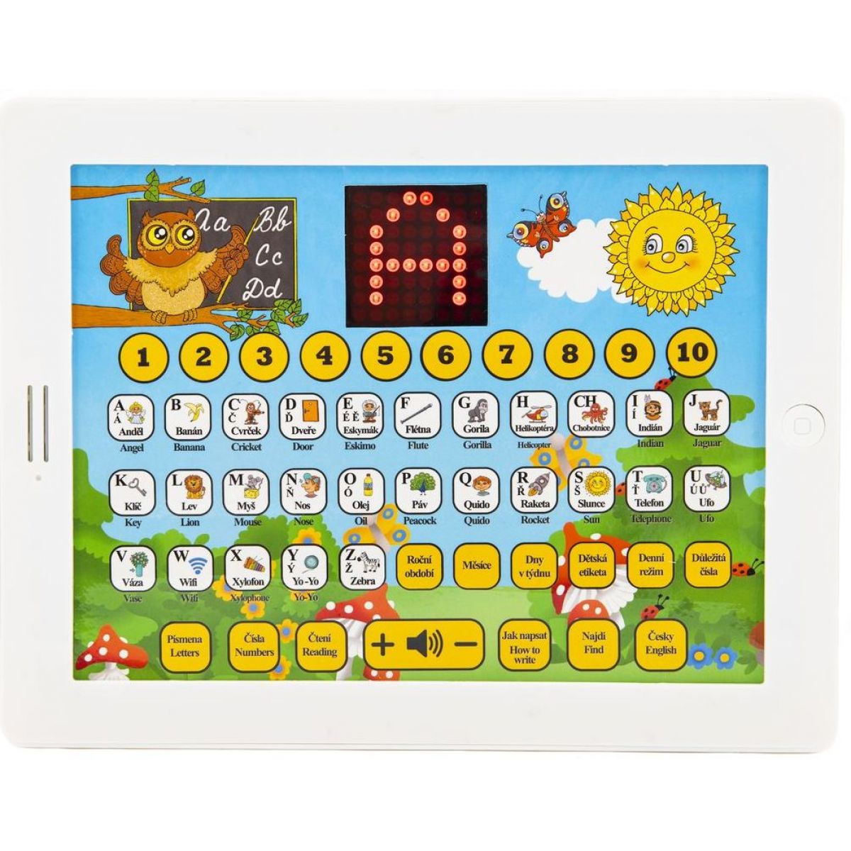 Teddies Naučný tablet Moudré Sovy dvojjazyčný
