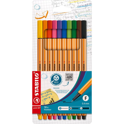 Jemný liner STABILO point 88 10 ks sada