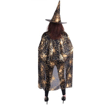 Rappa Čarodějnický plášť s kloboukem a pavučinou pro dospělé Halloween