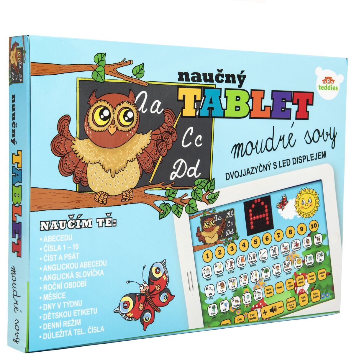 Teddies Naučný tablet Moudré Sovy dvojjazyčný