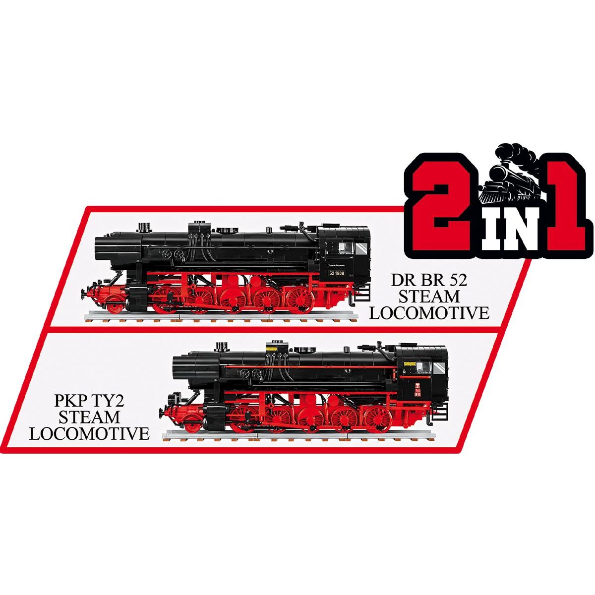 Cobi 6283 II. světová válka Parní lokomotiva DRB Class 52_TY-2
