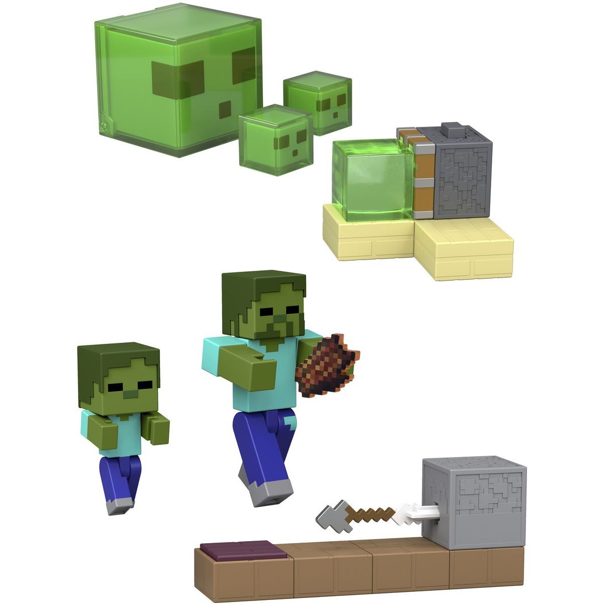 Mattel Minecraft Akční figurka s herními doplňky 8 cm